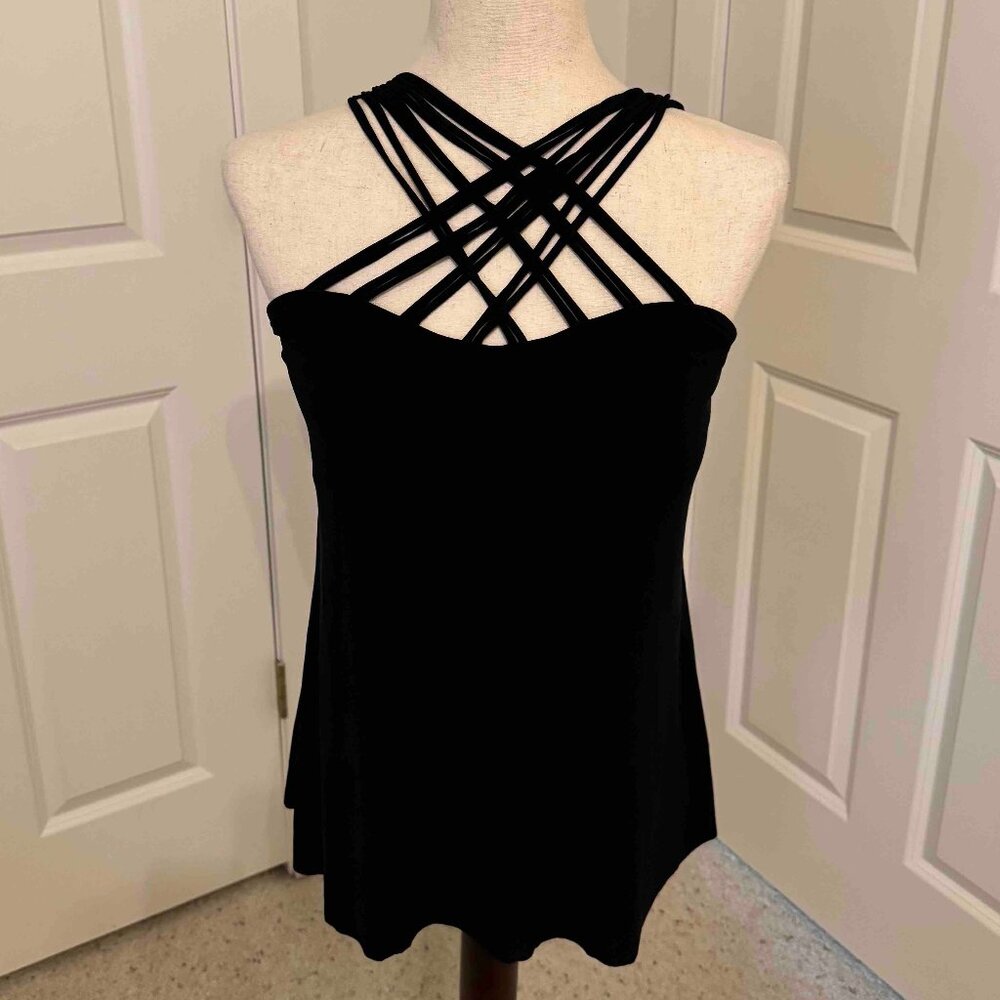 Magicsuit Crisscross Strappy Black Tankini Swim (Top ONLY) Sz 10